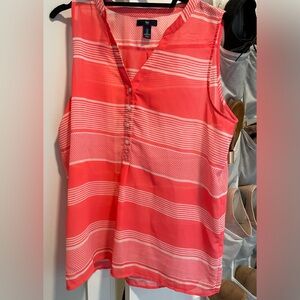 GAP pink stripe tank